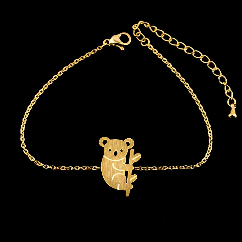 Chain Stainless Steel Women Men Koala Bracelet